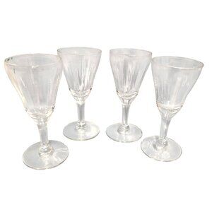 Vintage Crystal Liqueur Glasses Set of 4 Cordial Liqueur 3.5 inches tall Barware
